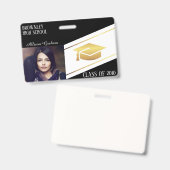 高校または大学の同窓会 バッジ (表裏)