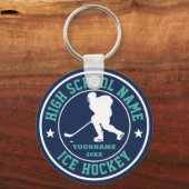高校アイスホッケーチームカスタムカラースポーツ キーホルダー (正面)