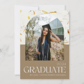 高校アーチフォト卒業パーティー招待状 案内状 (正面)