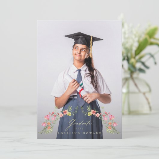 高校エレガントフローラアーチ2写真Grad 案内状 (スタンド正面)