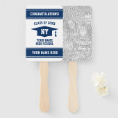 高校カスタム卒業パーティーの写真のクラス ハンドファン (正面&裏面)