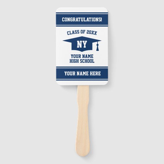 高校カスタム卒業パーティーの写真のクラス ハンドファン (正面)