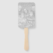 高校カスタム卒業パーティーの写真のクラス ハンドファン (裏面)