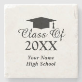 高校カスタム卒業式石棺ギフト ストーンコースター (正面)