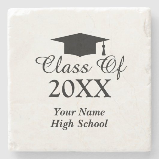 高校カスタム卒業式石棺ギフト ストーンコースター (正面)