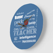 高校カッコいい先生属性+Red Apple ラージ壁時計 (傾斜)