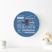 高校カッコいい先生属性+Red Apple ラージ壁時計 (ホーム)