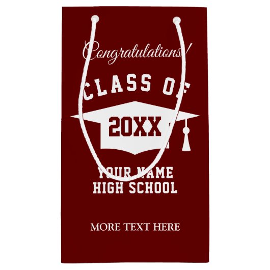 高校クラスカスタムカラー卒業抱き枕 スモールペーパーバッグ (裏面)