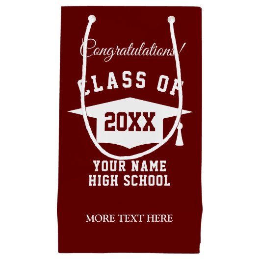 高校クラスカスタムカラー卒業抱き枕 スモールペーパーバッグ (正面)