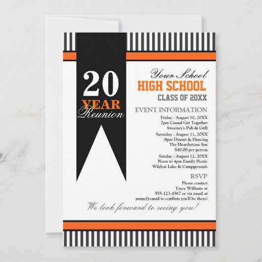 高校クラス懇親会 招待状 (正面)