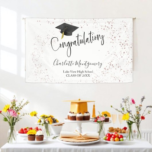 高校グラッドパーティーモダンスプラッシュグリッター 横断幕