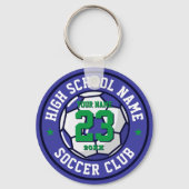 高校サッカーチームカスタムカラースポーツ キーホルダー (正面)