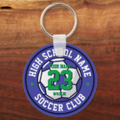 高校サッカーチームカスタムカラースポーツ キーホルダー (正面)