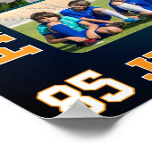 高校サッカー部チームスポーツフォトコラージュ ポスター (角)