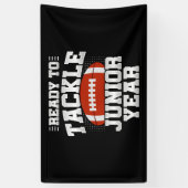 高校サッカー 11年生 新学期に突き進め！ 横断幕 (縦)