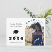 高校シンプル卒業 案内状 (スタンド正面)