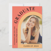 高校スタイリッシュ卒業写真 案内状 (正面)