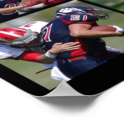 高校スポーツシニアフォトコラージュグラード ポスター (角)