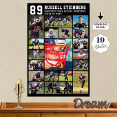 高校スポーツシニアフォトコラージュグラード ポスター