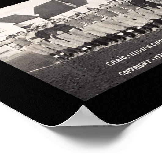 高校スポーツチームの写真1920 ポスター (角)