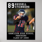 高校スポーツ上級卒業記念写真1枚 ポスター (正面)
