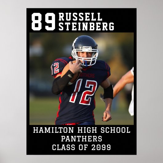 高校スポーツ上級卒業記念写真1枚 ポスター (正面)