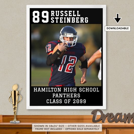 高校スポーツ上級卒業記念写真1枚 ポスター