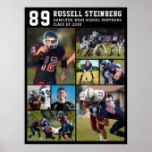 高校スポーツ先輩8フォトコラージグラード ポスター (正面)