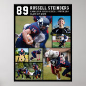 高校スポーツ高校7号写真コラージュ卒業 ポスター (正面)