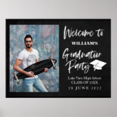 高校チョーク卒業パーティー歓迎サイン ポスター (正面)