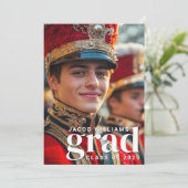 高校バンド モダン2 フォト 卒業パーティー 招待状 (スタンド正面)