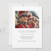 高校バンド モダン2 フォト 卒業パーティー 招待状 (裏面)