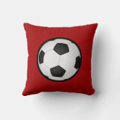 高校パーソナライズされた年配者向けのサッカープレゼント クッション (裏面)