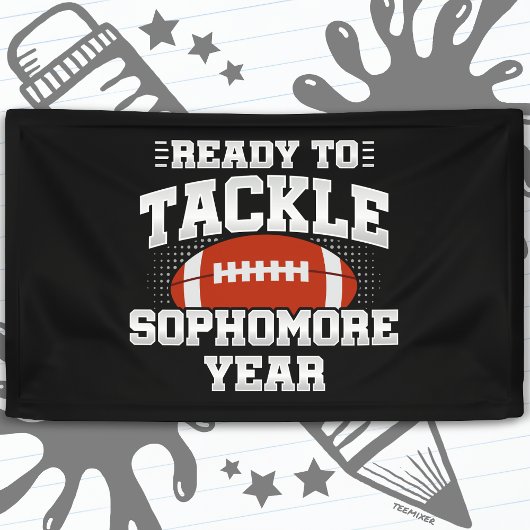 高校フットボール 2年生 新学期に突き進め 横断幕