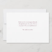 高校ブルゴーニュシンプル卒業 案内状 (裏面)