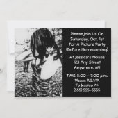 高校プレダンス写真パーティー 招待状 (裏面)