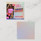 高校ホームカミングクイーンズキャンペーンチラシ エンクロージャーカード (正面/裏面)