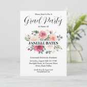 高校モダンフローラ卒業招待状 招待状 (スタンド正面)