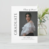 高校モダン写真卒業  招待状 (スタンド正面)