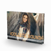 高校モダン卒業オーバーレイ黄色金ゴールド フォトブロック (右)