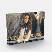 高校モダン卒業オーバーレイ黄色金ゴールド フォトブロック (左)