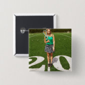 高校ラクロス棋士(16-18)の保持者 缶バッジ (正面&裏面)