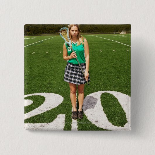 高校ラクロス棋士(16-18)の保持者 缶バッジ (正面)