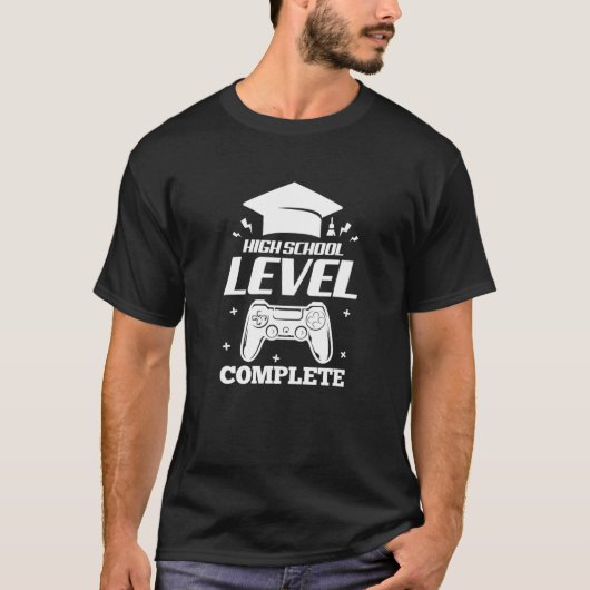 高校レベルの卒業を完了する先輩 Tシャツ (正面)