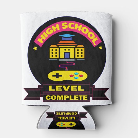 高校レベルの完了 – おもしろい卒業ギフト 缶クーラー (裏面)