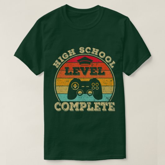 高校レベルの完全卒業ビデオコントロール Tシャツ (デザイン正面)