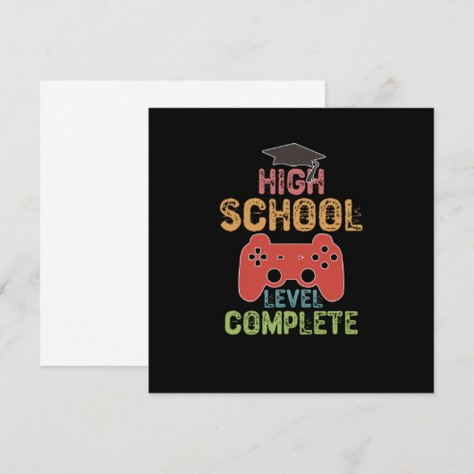 高校レベルコンプリート - 卒業 招待状 (正面/裏面)