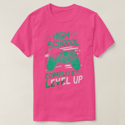 高校レベル2024年卒業クラス修了 Tシャツ (デザイン正面)