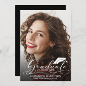 高校写真卒業発表カード 案内状 (正面/裏面)