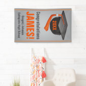 高校卒パーソナライズされた業用バナーキャップ 横断幕 (インサイチュ)